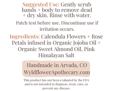 Rose + Calendula Herbal Infusion Salt Scrub